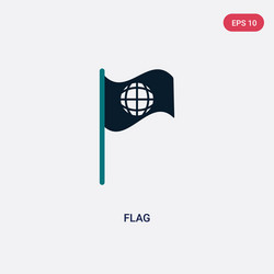 two color flag icon from maps and flags concept vector image