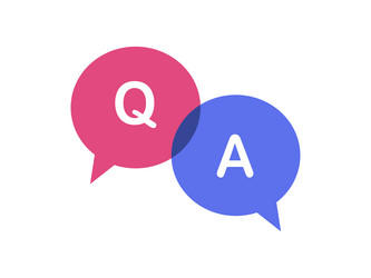qa speech bubble problem solving ideas vector image