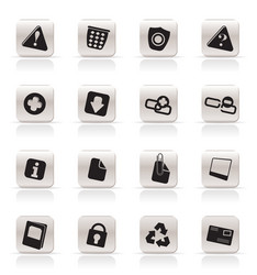 simple web site and computer icons vector image