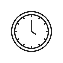 time and clock web icons in line style timer vector image