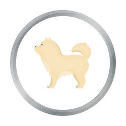 Chow-chow icon in cartoon style for web vector