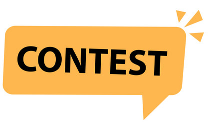 contest speech bubble banner button web vector image