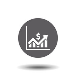 graph icon in trendy flat style isolated on white vector image
