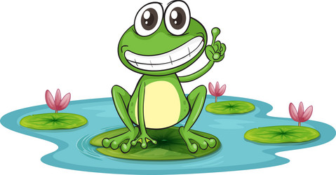 happy cartoon frog Vector Image