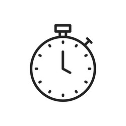 time and clock web icons in line style timer vector image