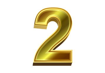 3d golden number 76 isolated on white background Vector Image