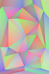 multi-color geometric triangular low poly vector image