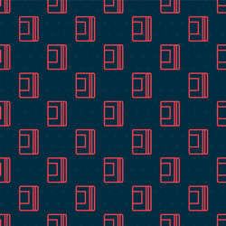 red line notebook icon isolated seamless pattern vector image