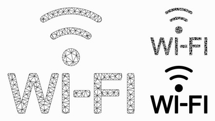 wi-fi mesh network model and triangle vector image