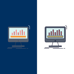 Analytics processing dashboard data stats flat vector