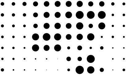 Halftone random circles dots pattern vector