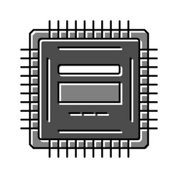 microcontroller electronic component color icon vector