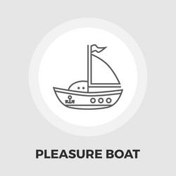 Pleasure boat icon vector