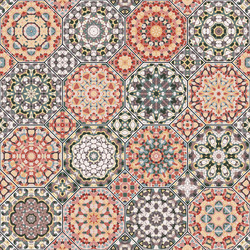 set of octagonal and square patterns vector image