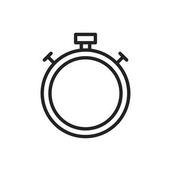 time and clock web icons in line style timer vector image