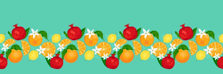 tropical border pattern with colorful design vector image