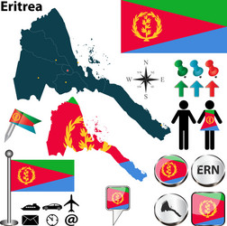 eritrea map vector