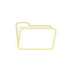 Flat design style of open folder icon on white vector