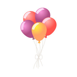 Flat balloon birthday icon Royalty Free Vector Image