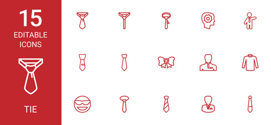 Tie icons Royalty Free Vector Image - VectorStock