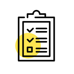 Checklist with marked checkboxes pixel perfect vector