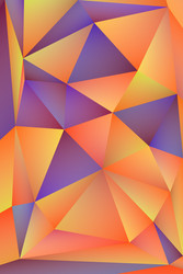 Multi-color geometric triangular low poly vector