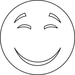 smile icon thin line vector