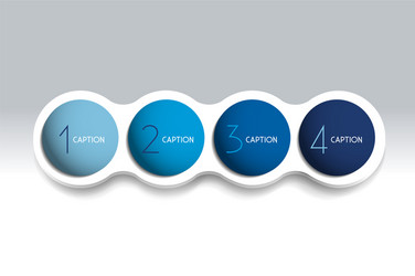 4 steps element bubble chart scheme diagram vector