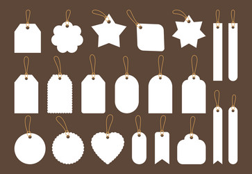 label frame empty tag template set blank price vector image