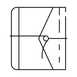 diary with string line icon vector image