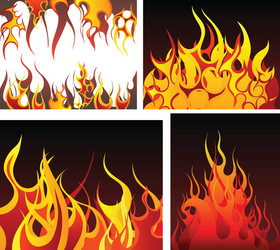 Seamless fire flame background Royalty Free Vector Image