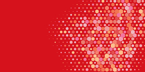 geometric multi size hexagon with color vector