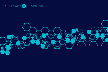 hexagonal abstract background big data vector image