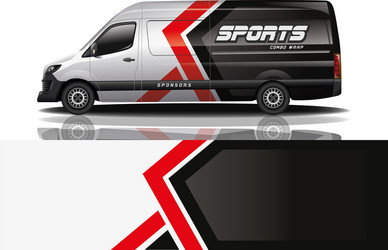 Racing Van Decal Wrap Vector Image