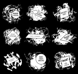 abstract set of blobs splash labels vector image