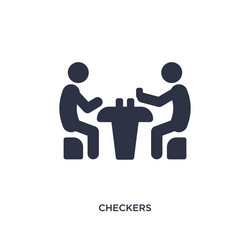checkers icon on white background simple element vector image
