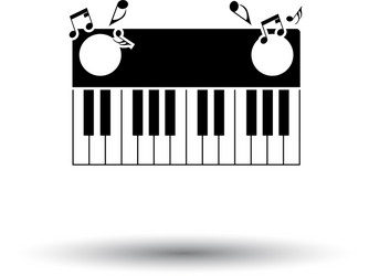 piano keyboard icon vector