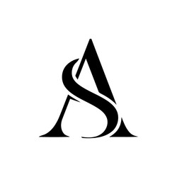 Sv s v letter logo with creative shadow cut design