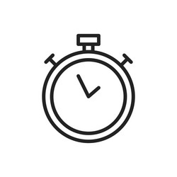 time and clock web icons in line style timer vector image