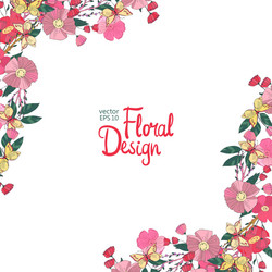 Floral Autumn Corner Vector Image