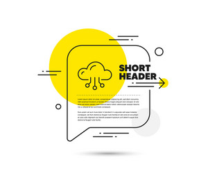 cloud computing line icon internet data storage vector image