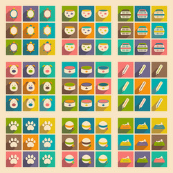 flat with shadow concept and mobile application vector