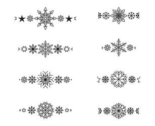 Snowflake Border Element vector