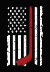 American Hockey Flag Vector Image