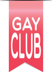 Gay club label vector