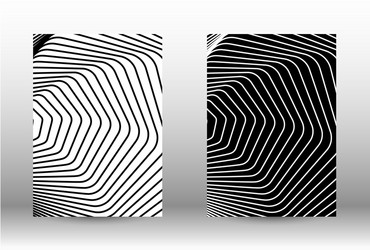 set of abstract patterns with distorted lines vector image