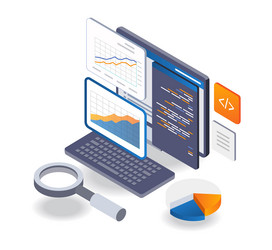 system programmer data analyst vector image