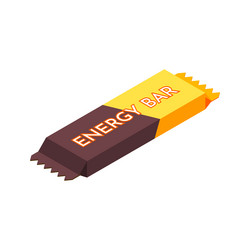 energy bar chocolate composition vector