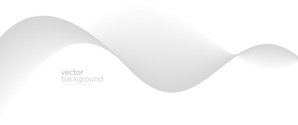 flowing grey curve shape with soft gradient vector image