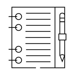 replaceable leaflet diary line icon vector image